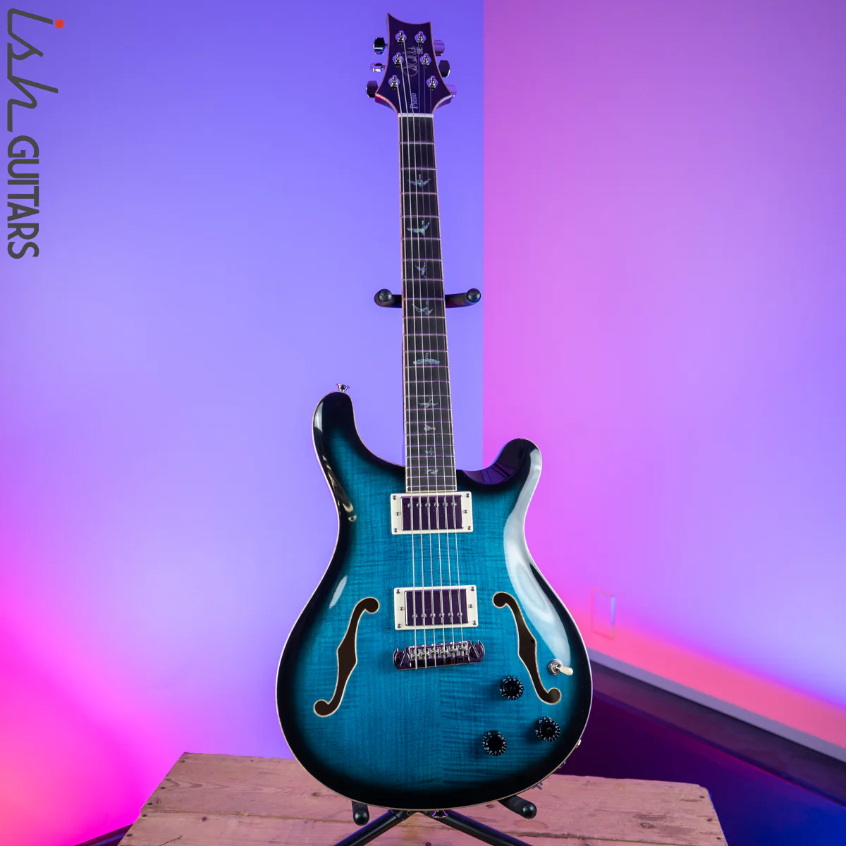 2020 PRS SE Hollowbody II Piezo Peacock Blue - Image 2
