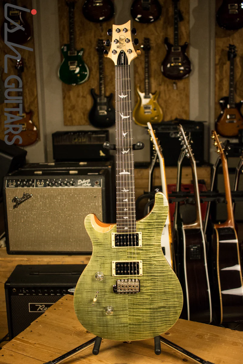 2018 Paul Reed Smith PRS SE Custom 24 Lefty Left Handed - Trampas Green - Image 2