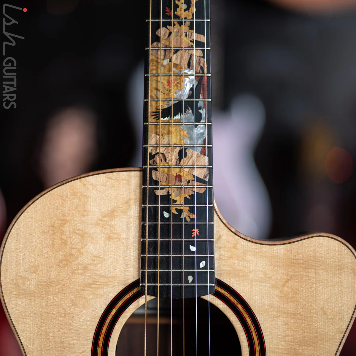 PRS Private Stock Angelus Acoustic Guitar Bear Claw Spruce Custom Inlay - Image 7