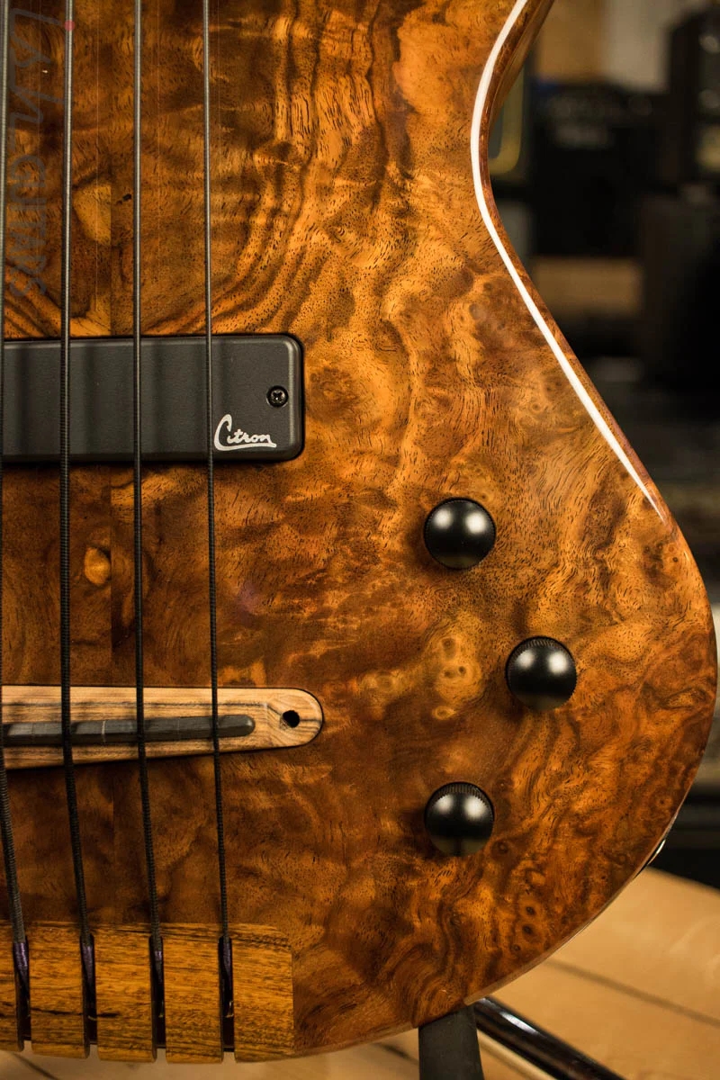 Veillette Paris Four String Fretless Bass Poplar Walnut Natural - Image 4