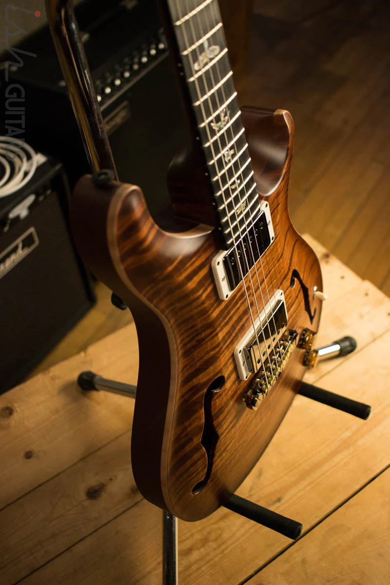 Paul Reed Smith Wood Library Hollowbody 1 Ebony Fretboard Copperhead Burst - Image 6