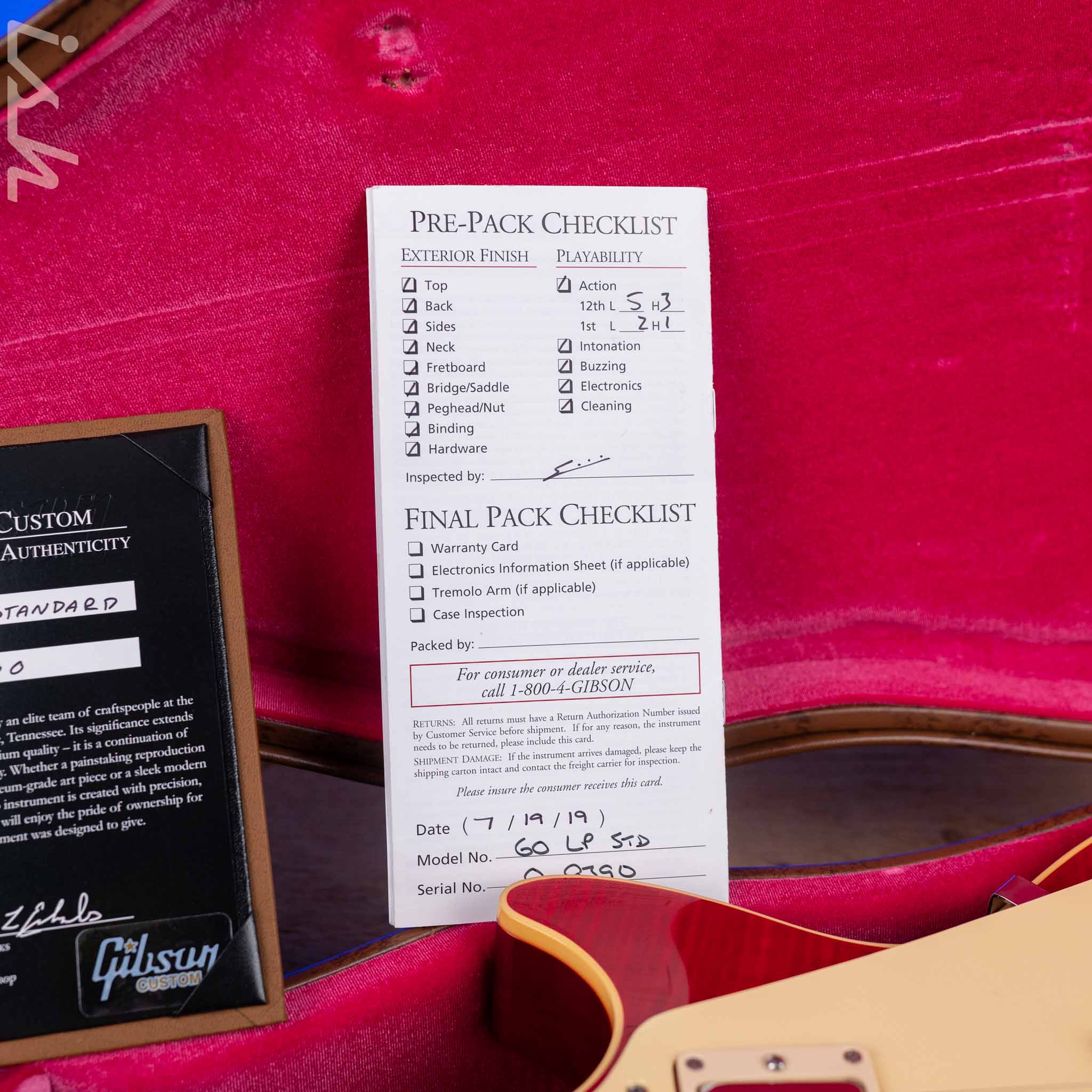 2019 Gibson Custom Shop 1960 Reissue Sweet Cherry Les Paul - Image 18