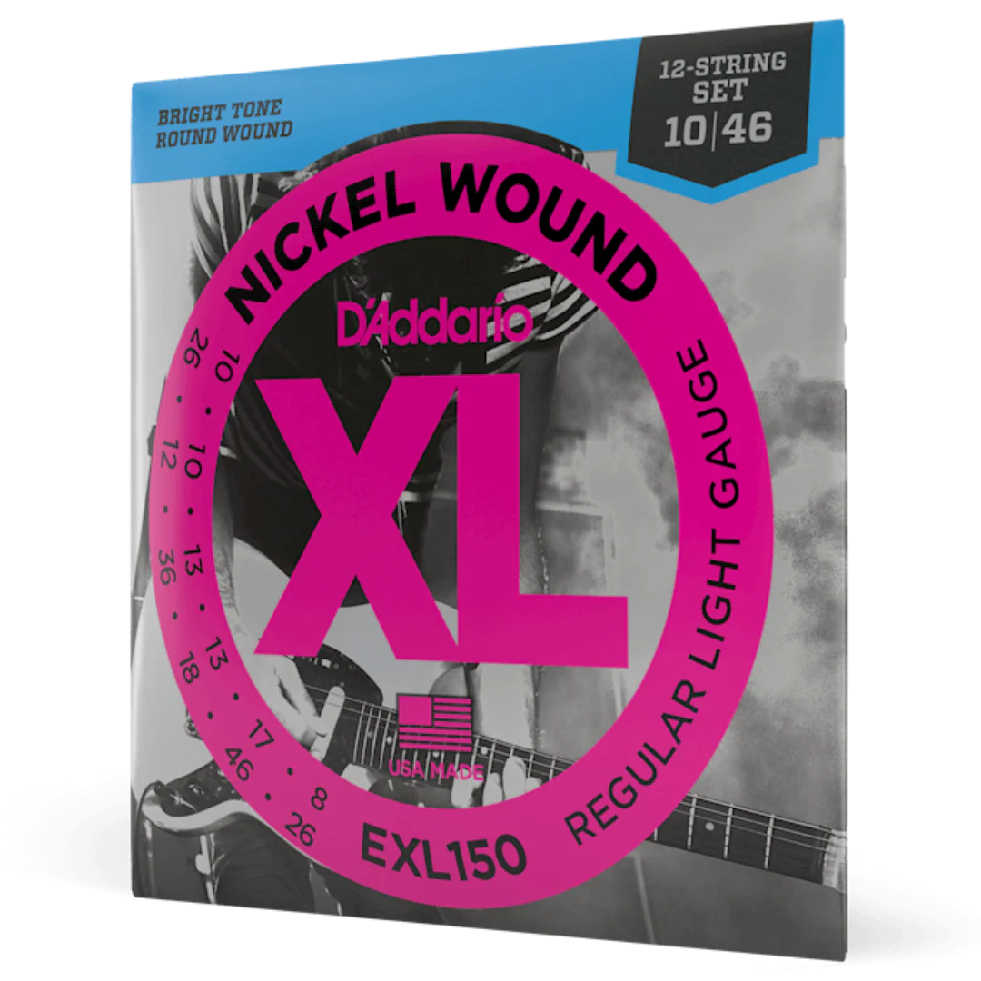D’Addario EXL150 10-46 Regular Light 12-String, XL Nickel Electric Guitar Strings