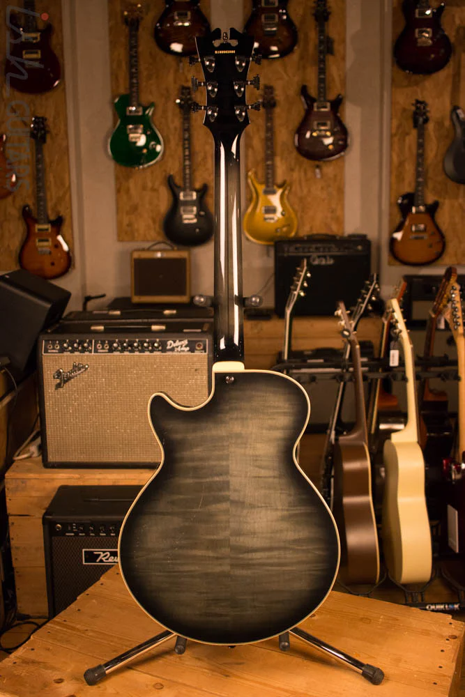 D’Angelico Excel EX-SS Laminated Flame Maple Grey Black Store Demo - Image 8