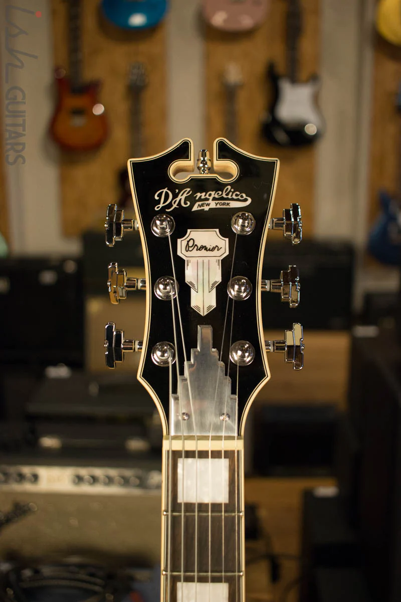 D’Angelico Premier Series Ludlow Electric Guitar with Stopbar Tailpiece Army Green - Image 5