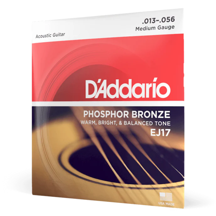 D'Addario EJ17 Phosphor Bronze Acoustic Guitar Strings - .013-.056 Medium