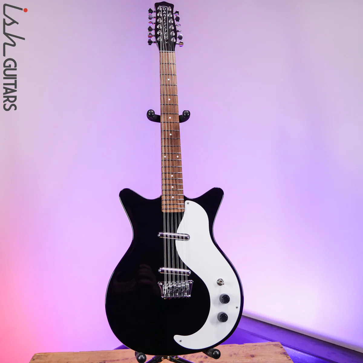 Danelectro 12SDC 12-String Electric Guitar Black - Image 2