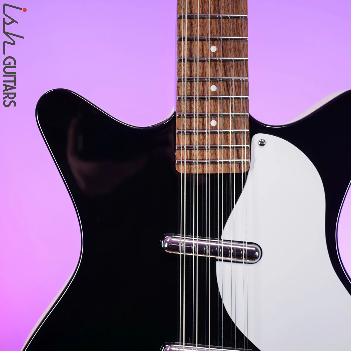 Danelectro 12SDC 12-String Electric Guitar Black - Image 3