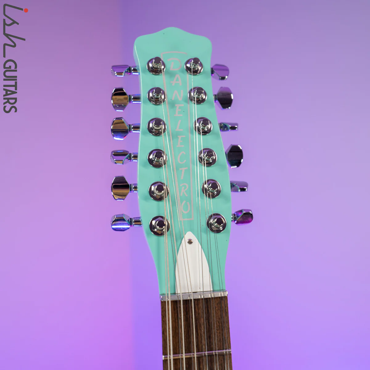 Danelectro 12SDC 12-String Electric Guitar Aqua - Image 5