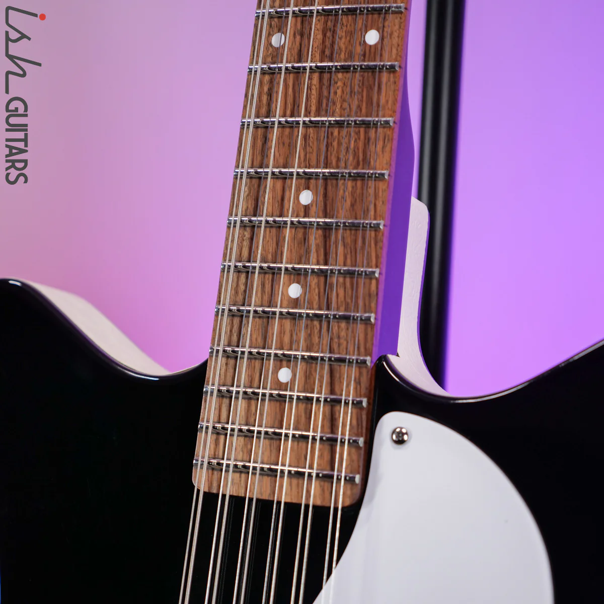 Danelectro 12SDC 12-String Electric Guitar Black - Image 6