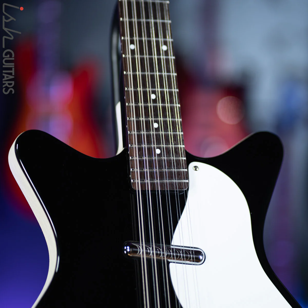 Danelectro 12SDC 12-String Electric Guitar Black - Image 5