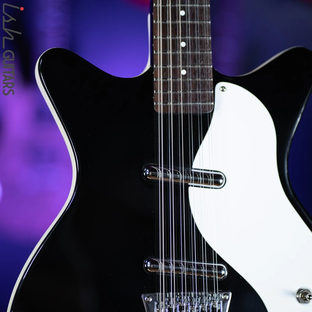 Danelectro 12SDC 12-String Electric Guitar Black - Image 3