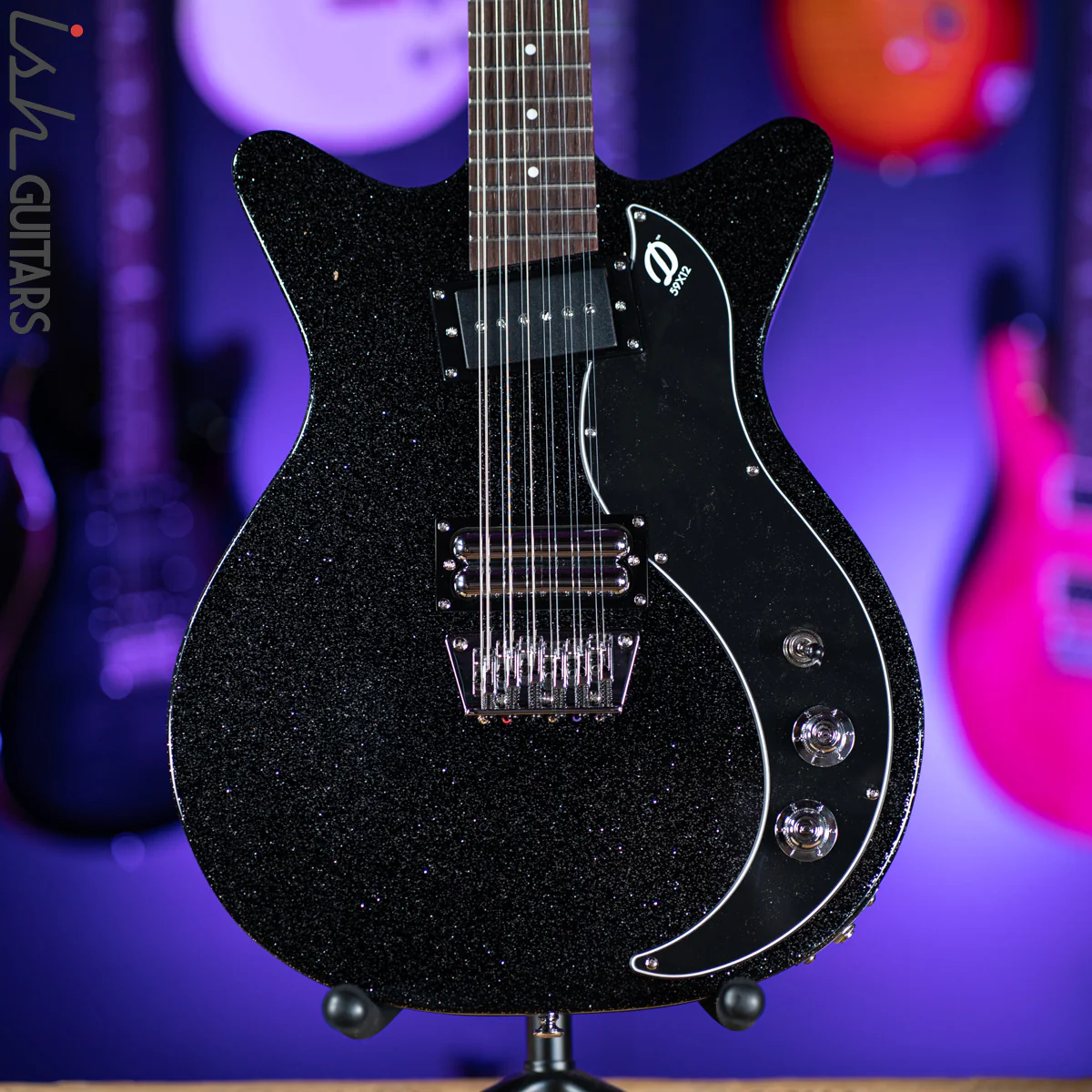 Danelectro 59x12 12-String Electric Guitar Black Metalflake