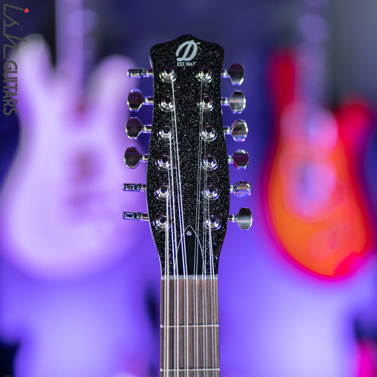Danelectro 59x12 12-String Electric Guitar Black Metalflake - Image 6