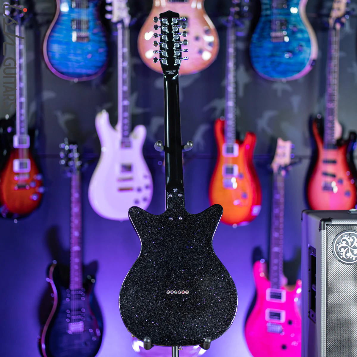 Danelectro 59x12 12-String Electric Guitar Black Metalflake - Image 7