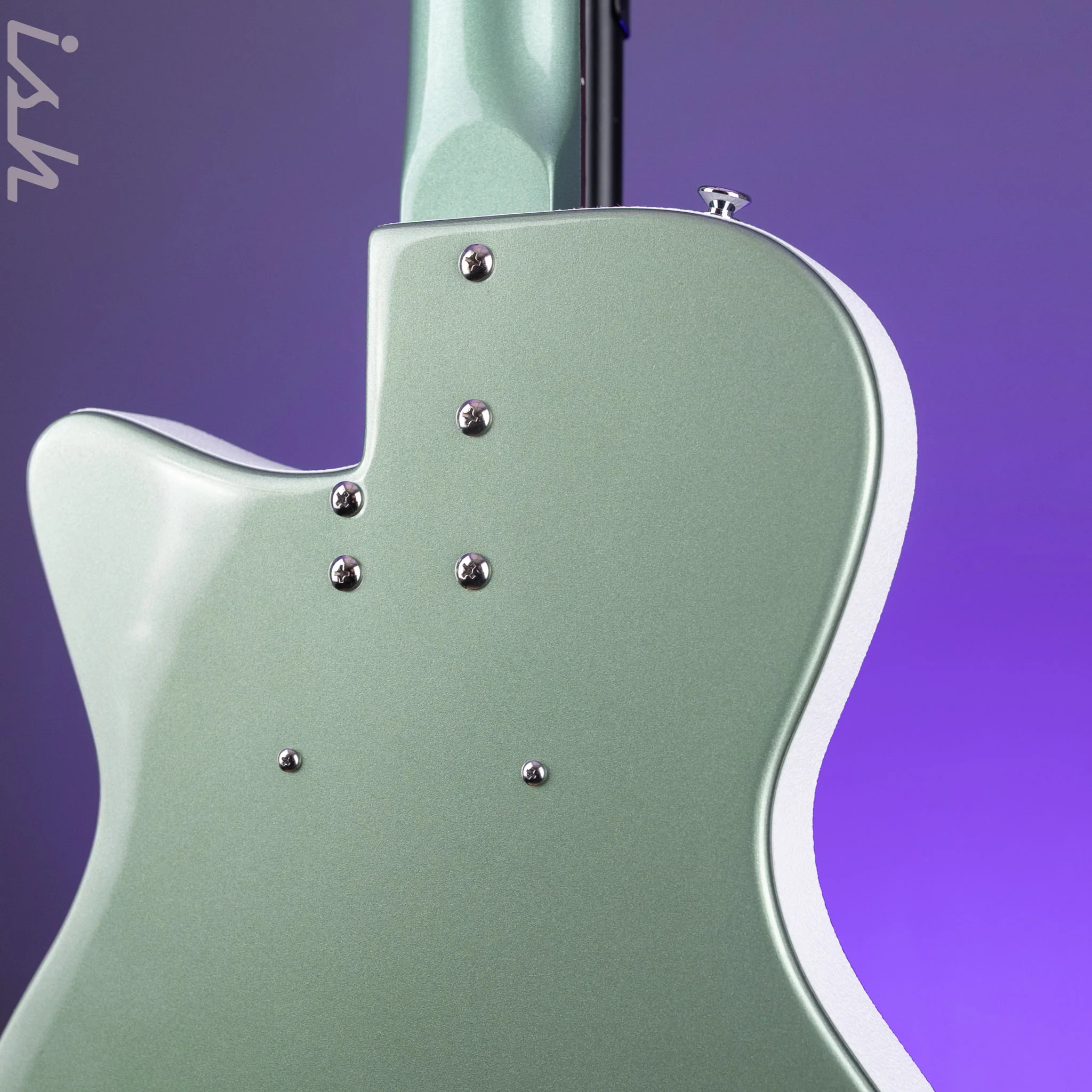 Danelectro D-56 Baritone Electric Guitar Olive Metallic *Ish Guitars Exclusive* - Image 9