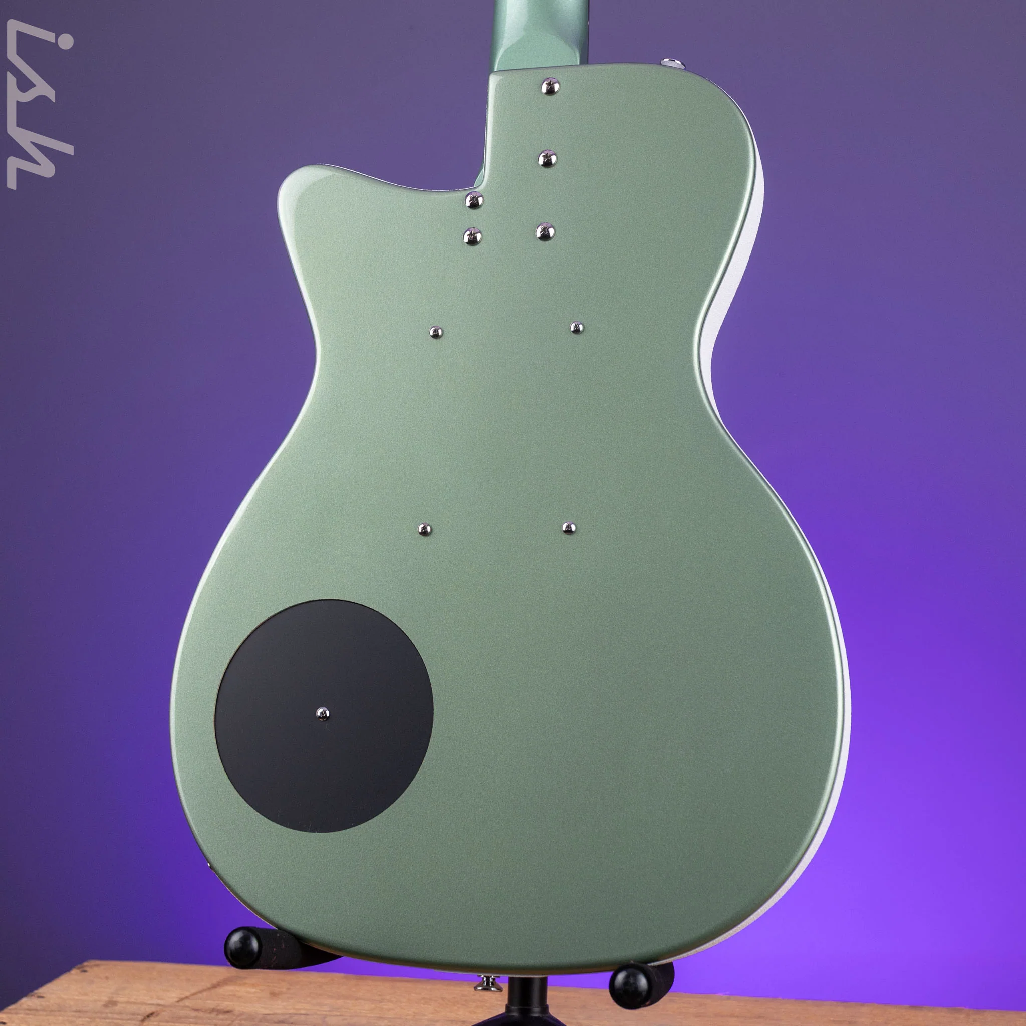 Danelectro D-56 Baritone Electric Guitar Olive Metallic *Ish Guitars Exclusive* Demo - Image 9
