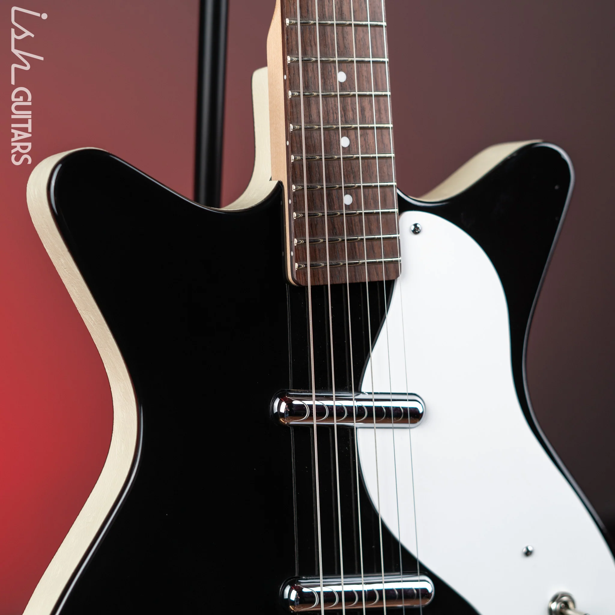 Danelectro Stock '59 Electric Guitar Black - Image 3
