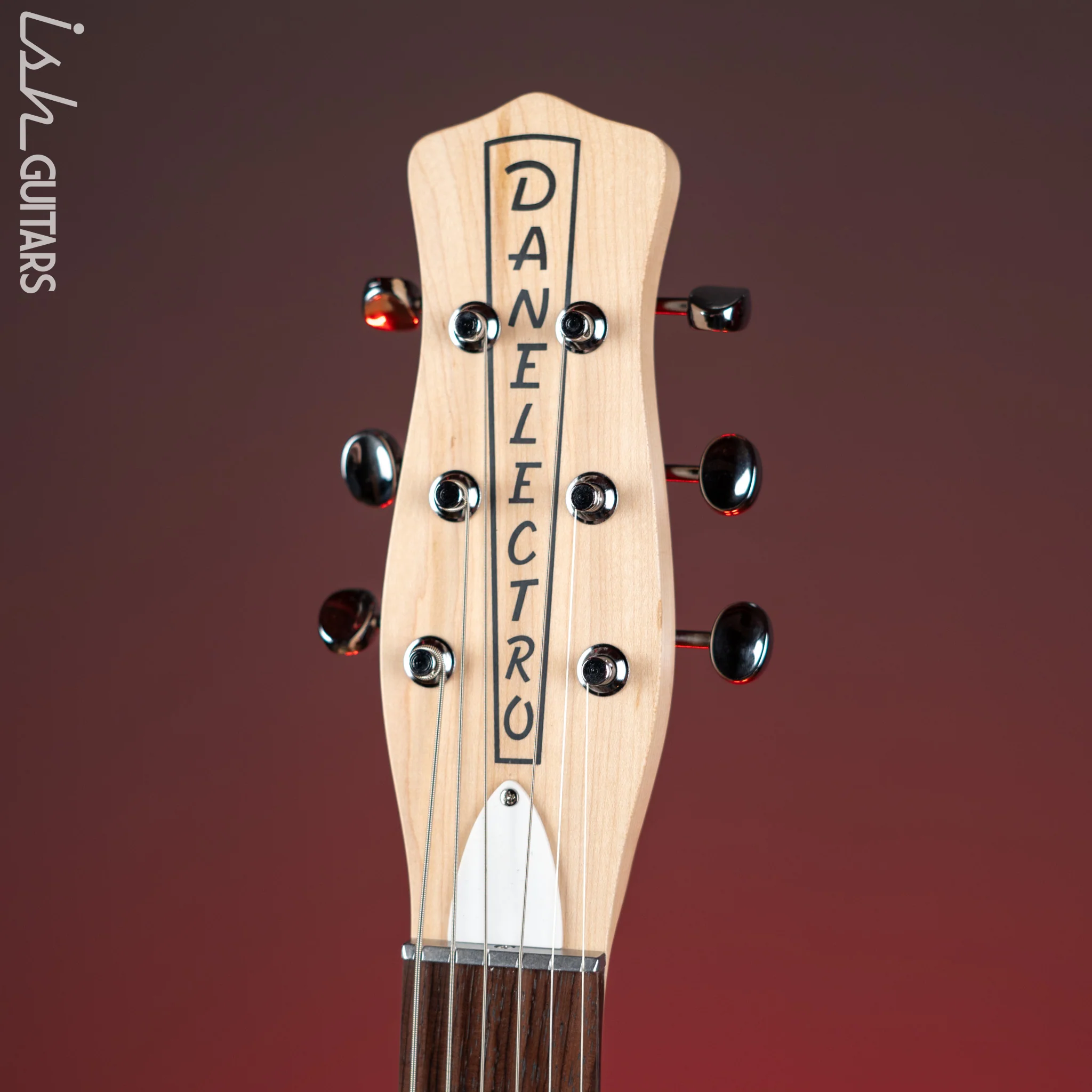 Danelectro Stock '59 Electric Guitar Black - Image 5