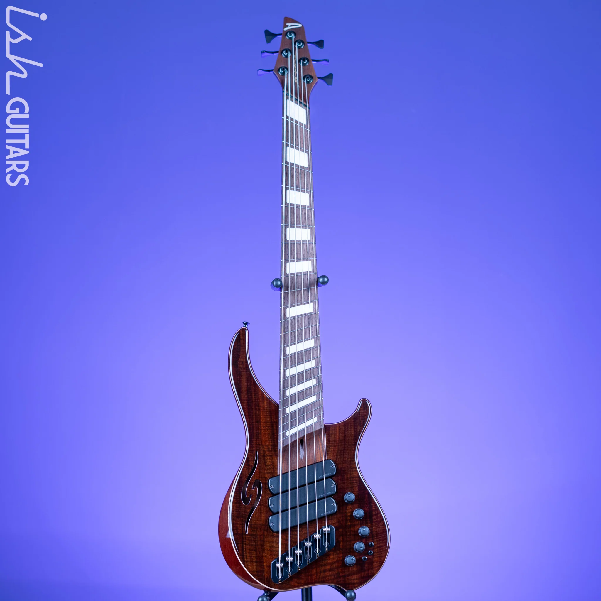 Dingwall Afterburner II 6-String Bass Natural Chambered Walnut NAMM 2022 - Image 2
