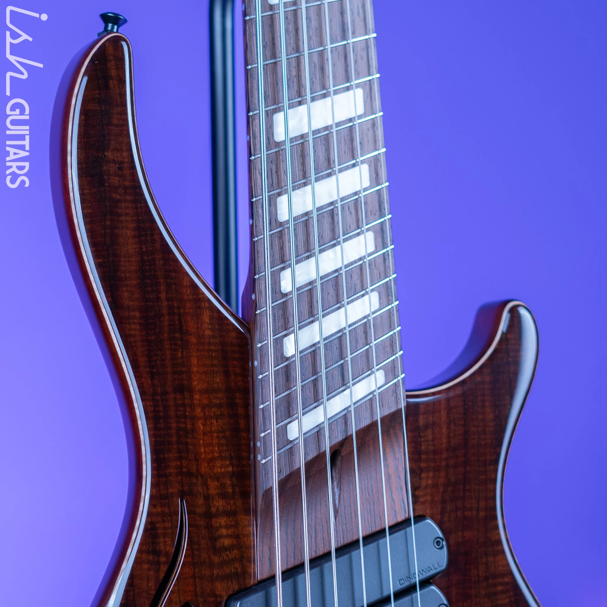 Dingwall Afterburner II 6-String Bass Natural Chambered Walnut NAMM 2022 - Image 3