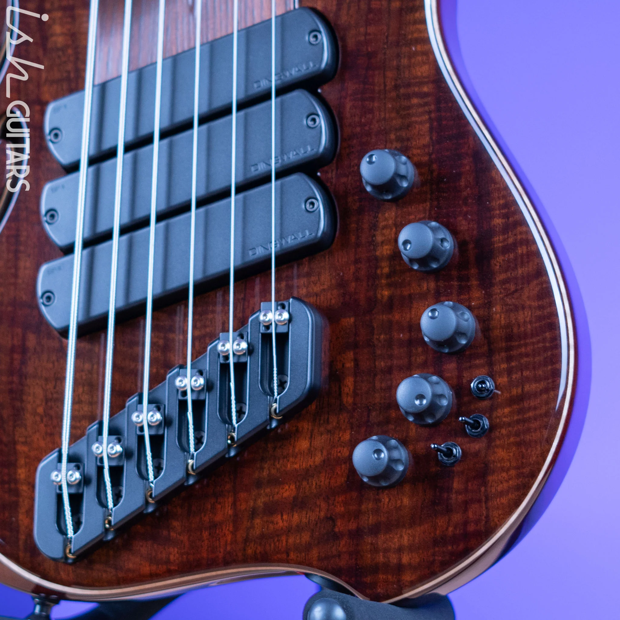 Dingwall Afterburner II 6-String Bass Natural Chambered Walnut NAMM 2022 - Image 4