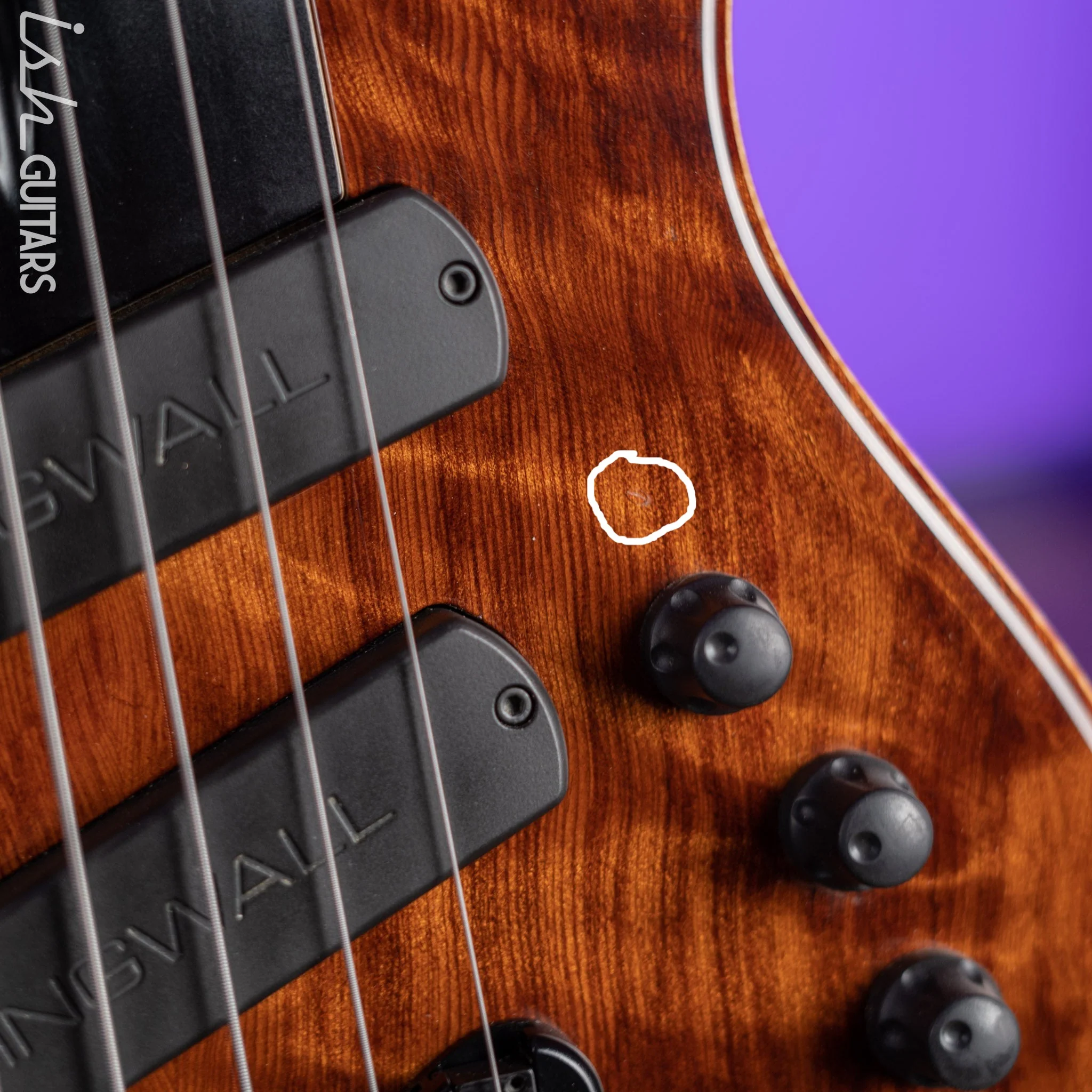 Dingwall Afterburner II Semi-Hollow 6-String Bass Natural - Image 6