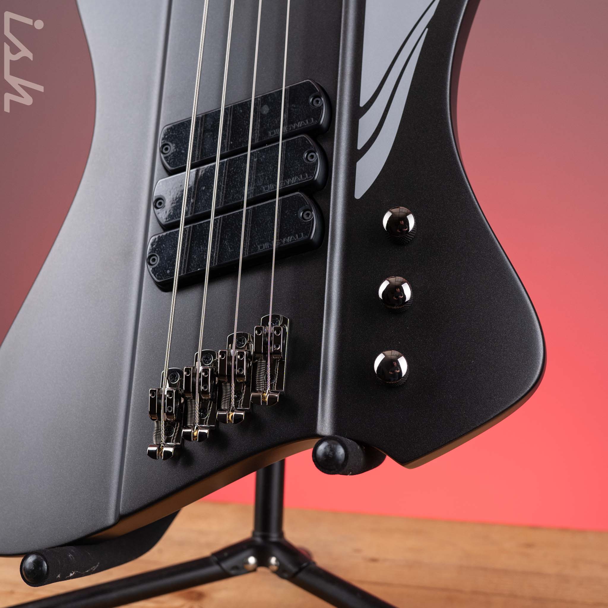 Dingwall D-Roc Standard 4-String Bass Matte Metallic Black - Image 4