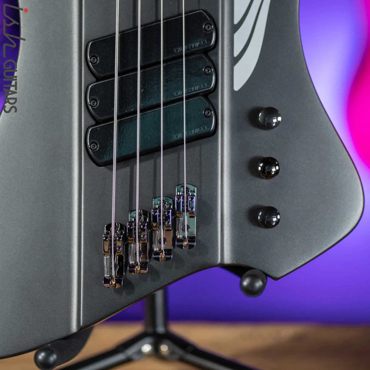 Dingwall D-Roc Standard 4-String Matte Metallic Black - Image 4
