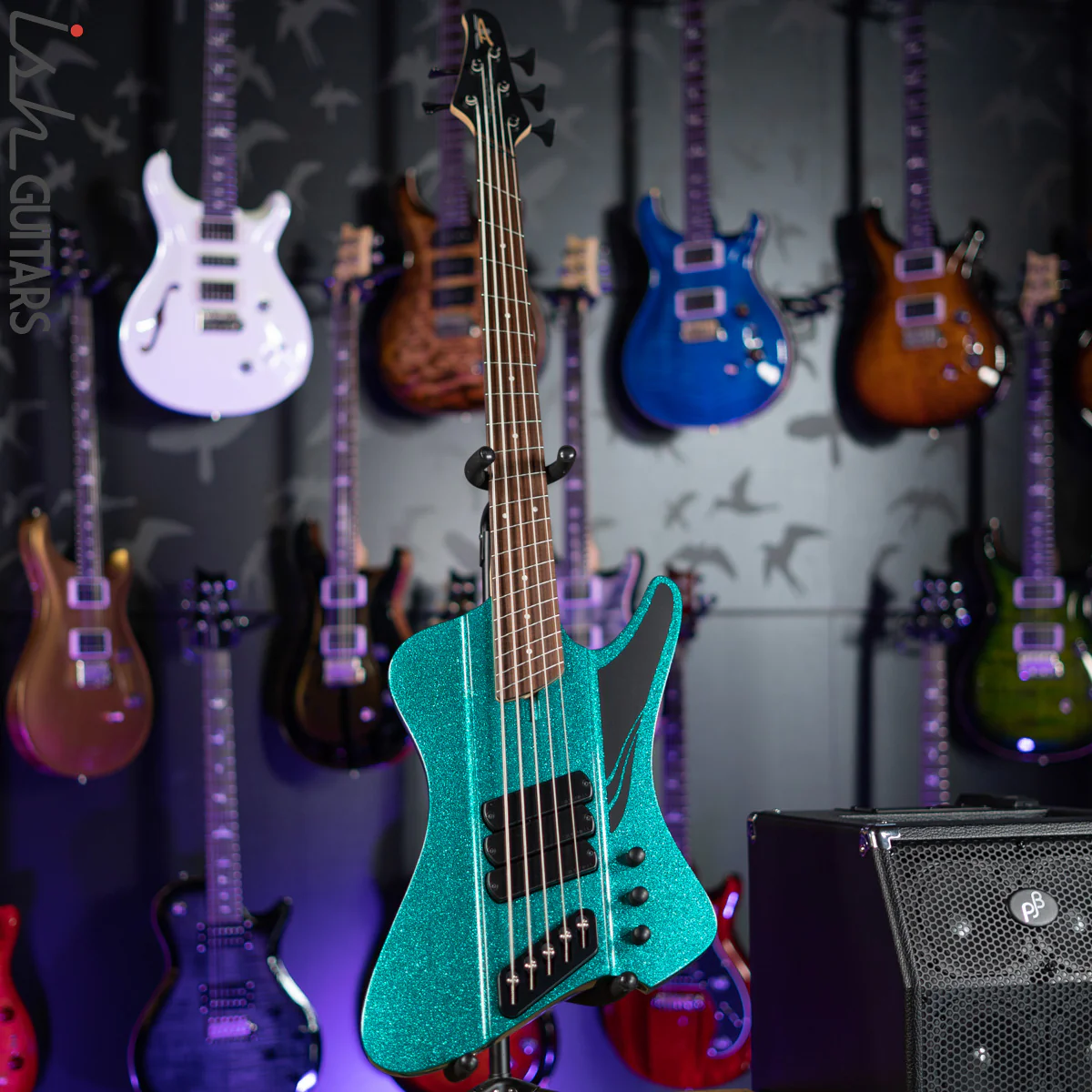 Dingwall D-Roc Standard 5-String Bass Aquamarine Metalflake Gloss - Image 2