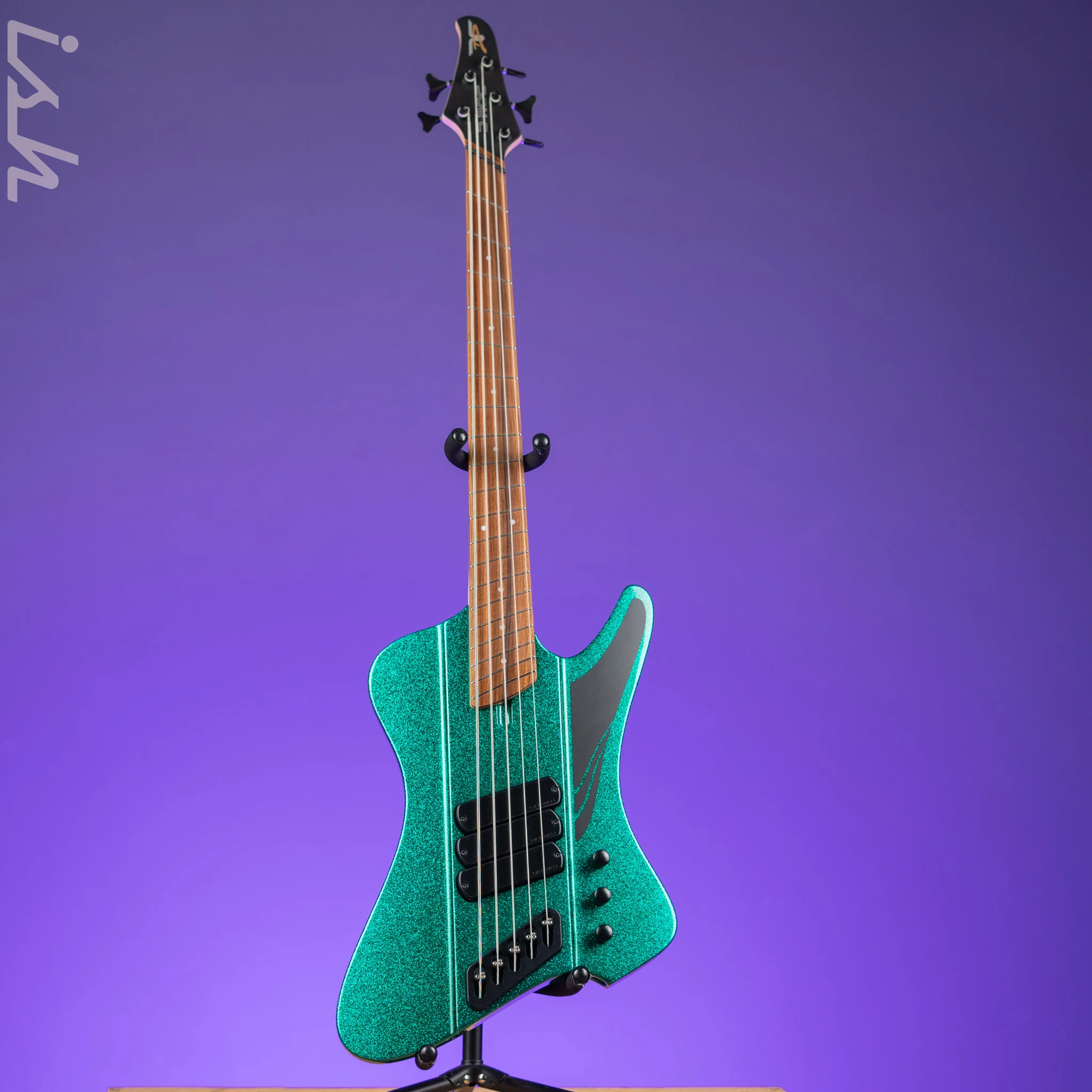 Dingwall D-Roc Standard 5-String Bass Aquamarine Metalflake Gloss Demo - Image 2