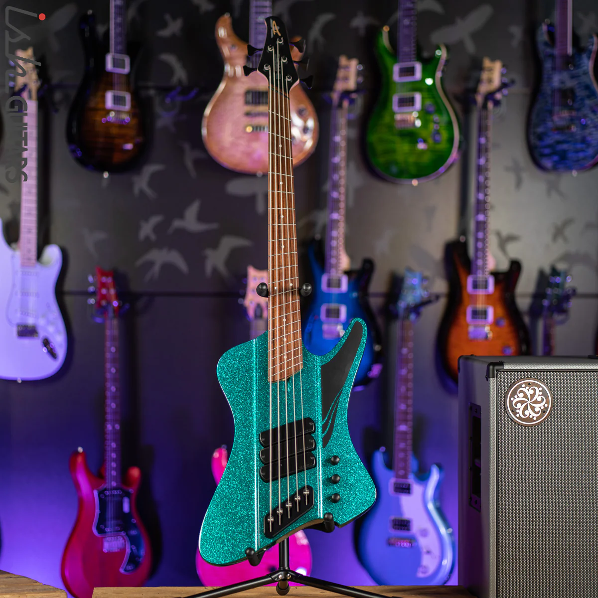 Dingwall D-Roc Standard 5-String Bass Gloss Aquamarine Metalflake - Image 2
