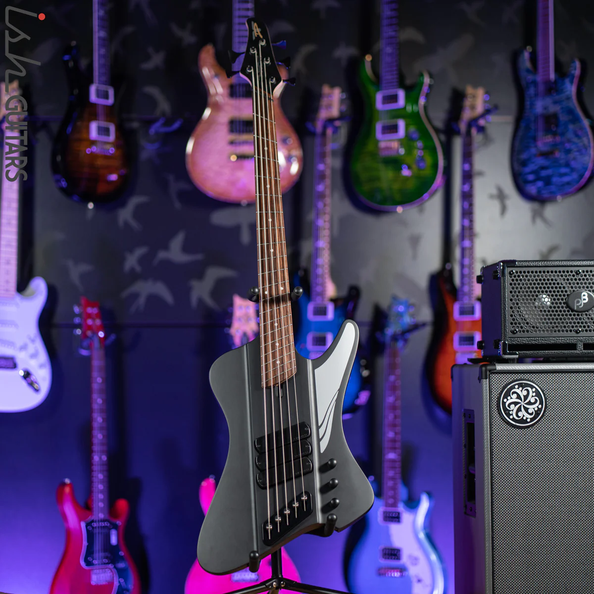 Dingwall D-Roc Standard 5-String Bass Matte Metallic Black - Image 2