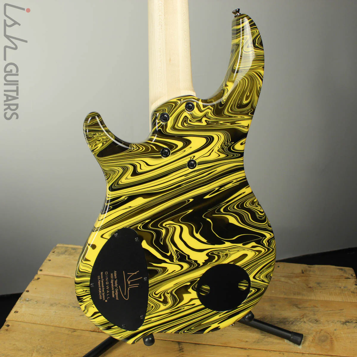 Dingwall Combustion NG-2 5-String Multiscale Bass Ferrari Yellow Swirl Finish - Image 7