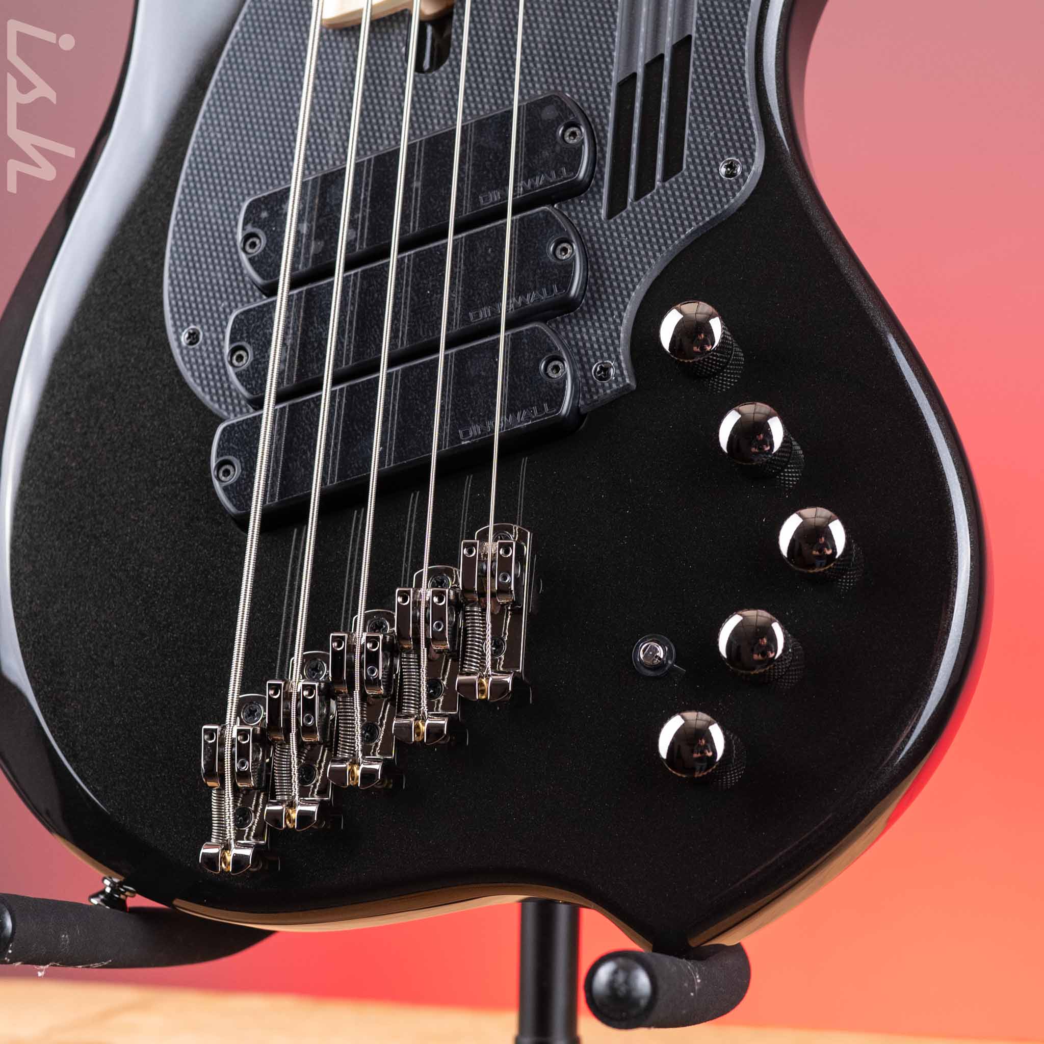 Dingwall NG-3 5-String Bass Guitar Metallic Black - Image 4