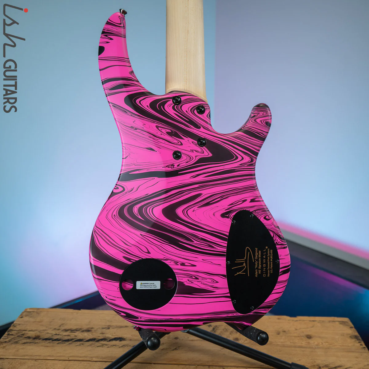 Dingwall NG-3 5-String Left-Handed Bass Matte Pink Swirl - Image 8