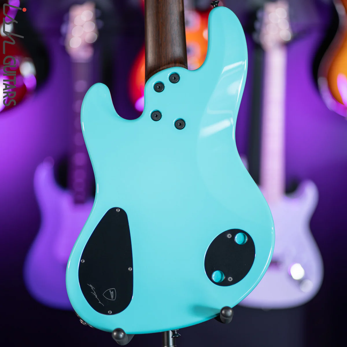 Dingwall Super J 5-String Buckeye Burl Purple to Turquoise Reverseburst - Image 11