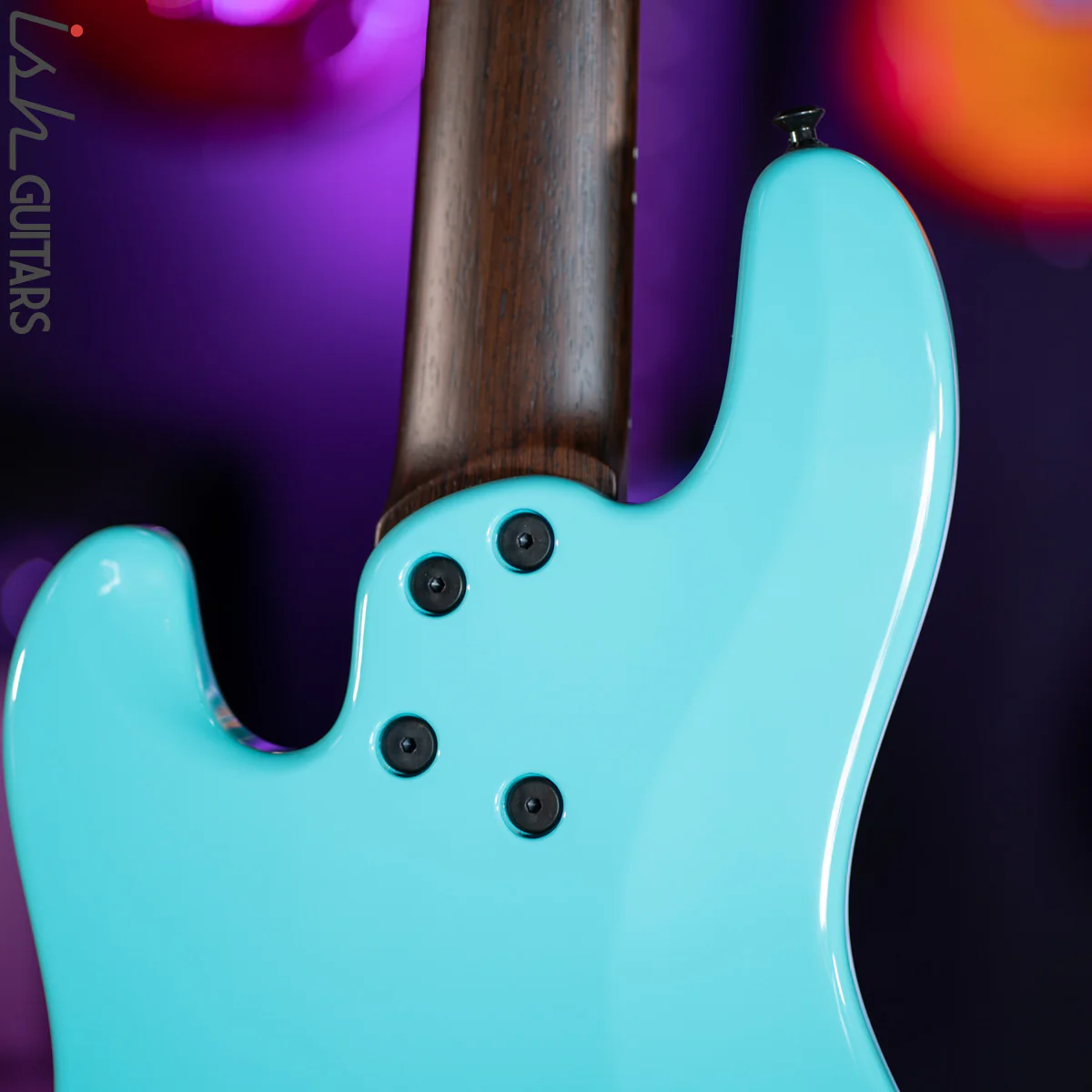 Dingwall Super J 5-String Buckeye Burl Purple to Turquoise Reverseburst - Image 13