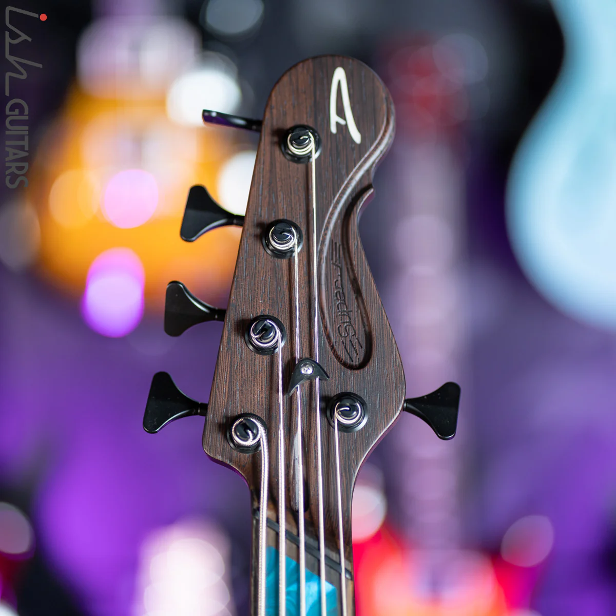 Dingwall Super J 5-String Buckeye Burl Purple to Turquoise Reverseburst - Image 9