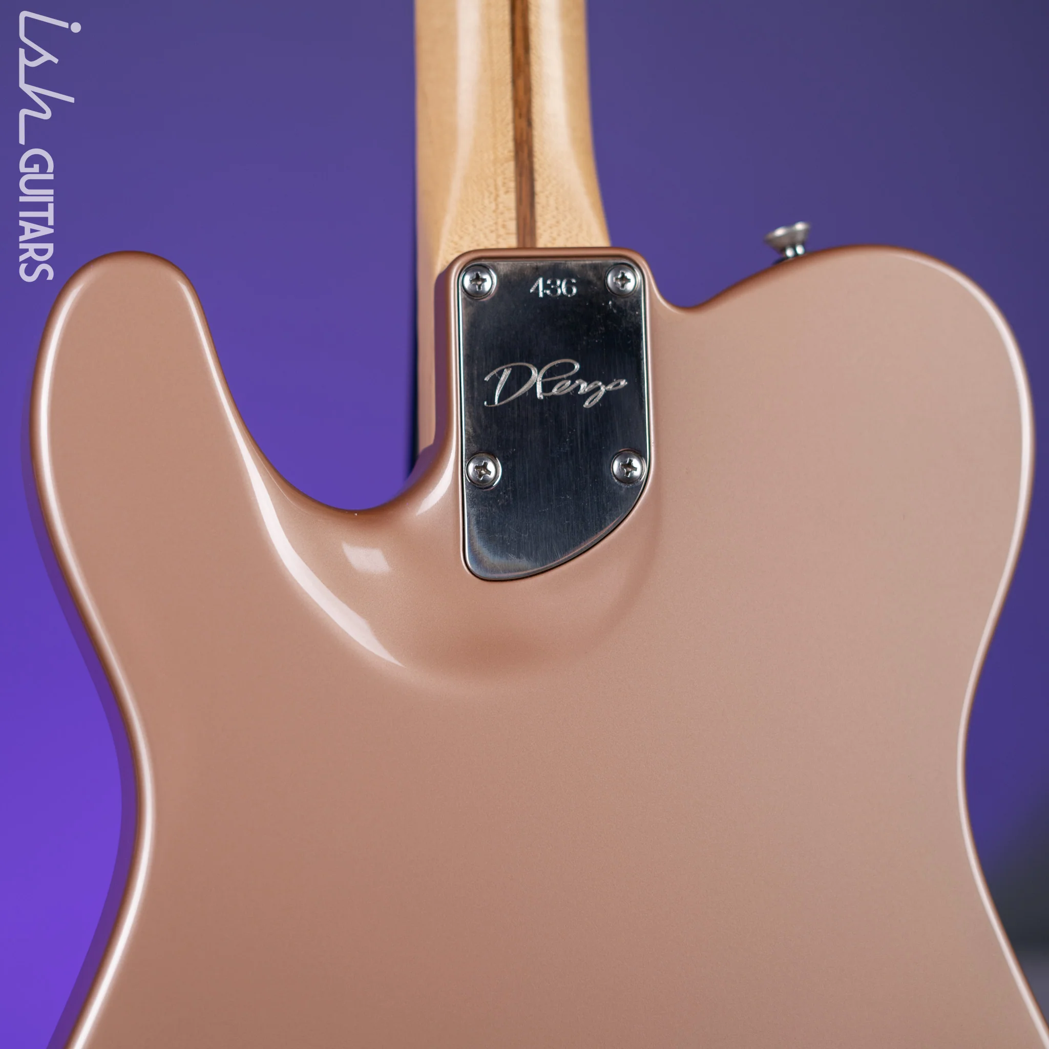 2012 D'Pergo Semi-Hollow Limited Aged Bakersfield Tele Calais Coral - Image 10