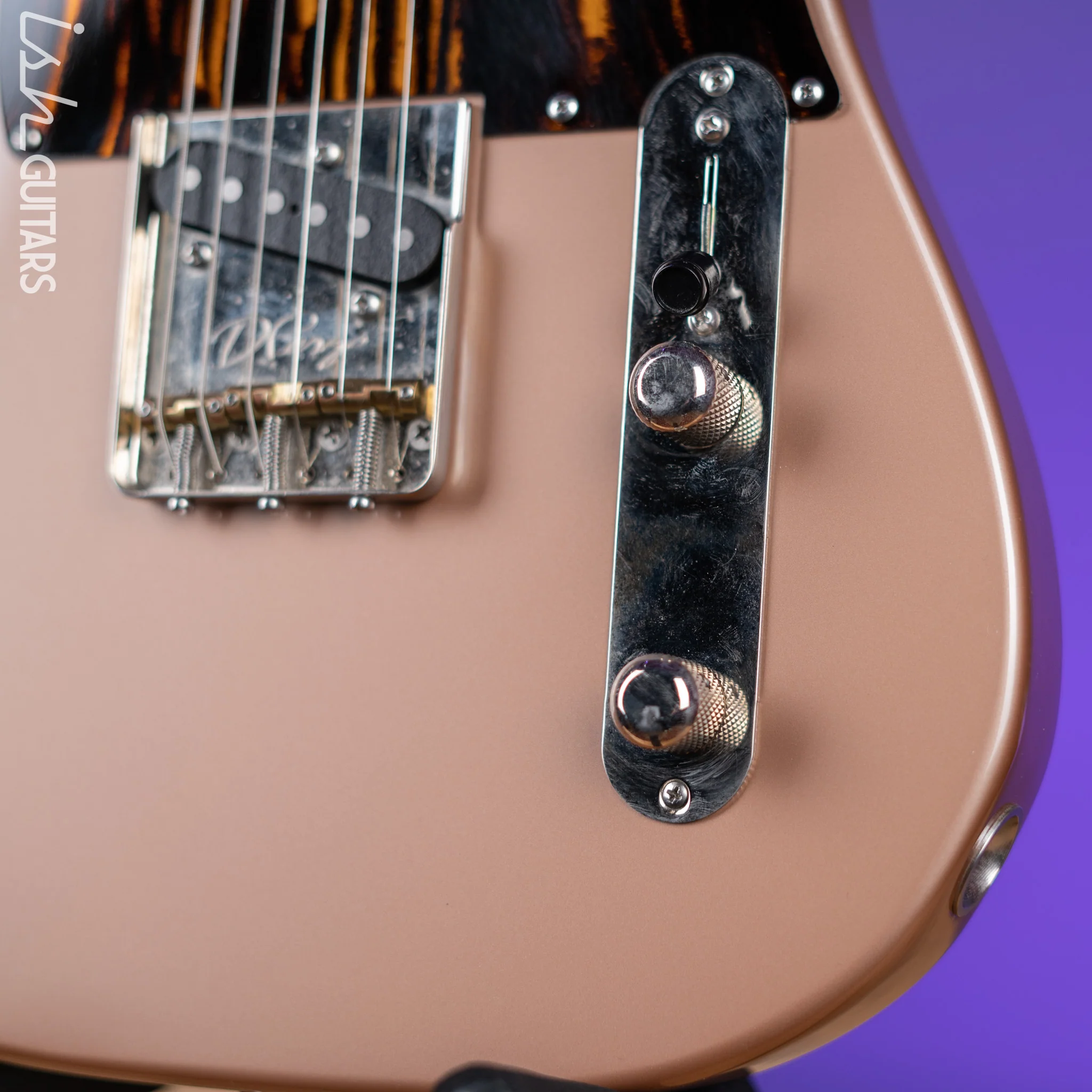 2012 D'Pergo Semi-Hollow Limited Aged Bakersfield Tele Calais Coral - Image 5
