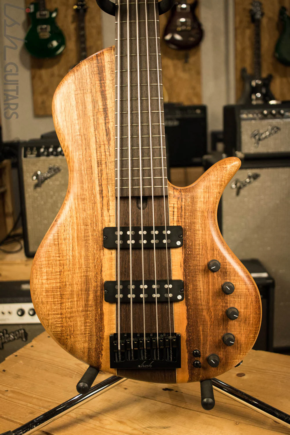 Elrick Singlecut Neck Through Bass Guitar Wenge Neck