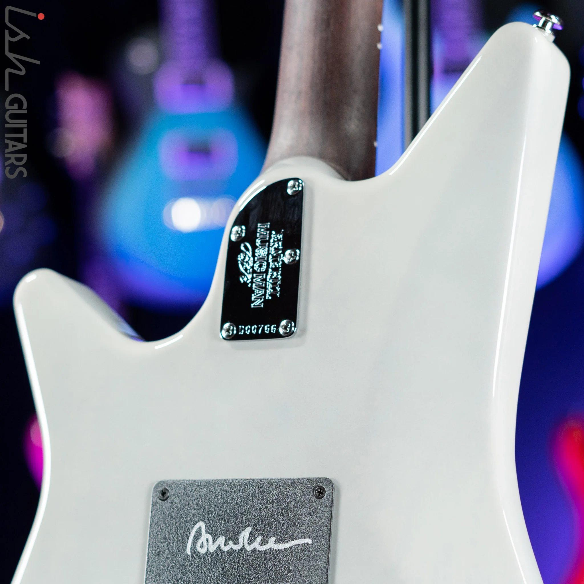 Ernie Ball Music Man BFR Albert Lee MM90 Ghost In a Shell White Demo - Image 8