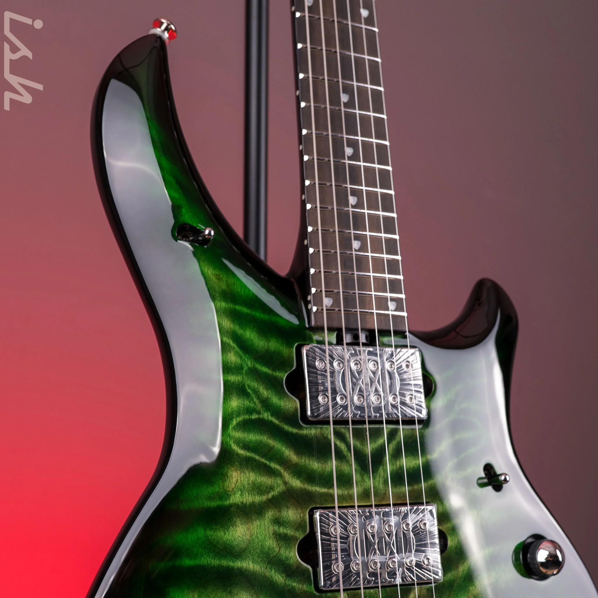 Ernie Ball Music Man BFR Majesty 6-String Electric Guitar Malachite - Image 4