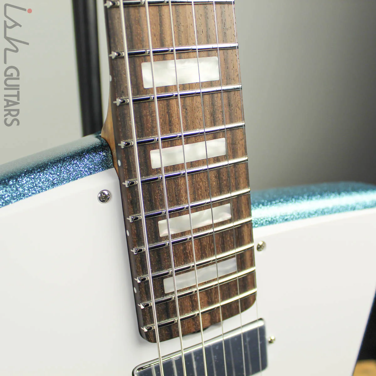 Ernie Ball Music Man BFR St. Vincent Turquoise Crush Sparkle HHH - Image 6