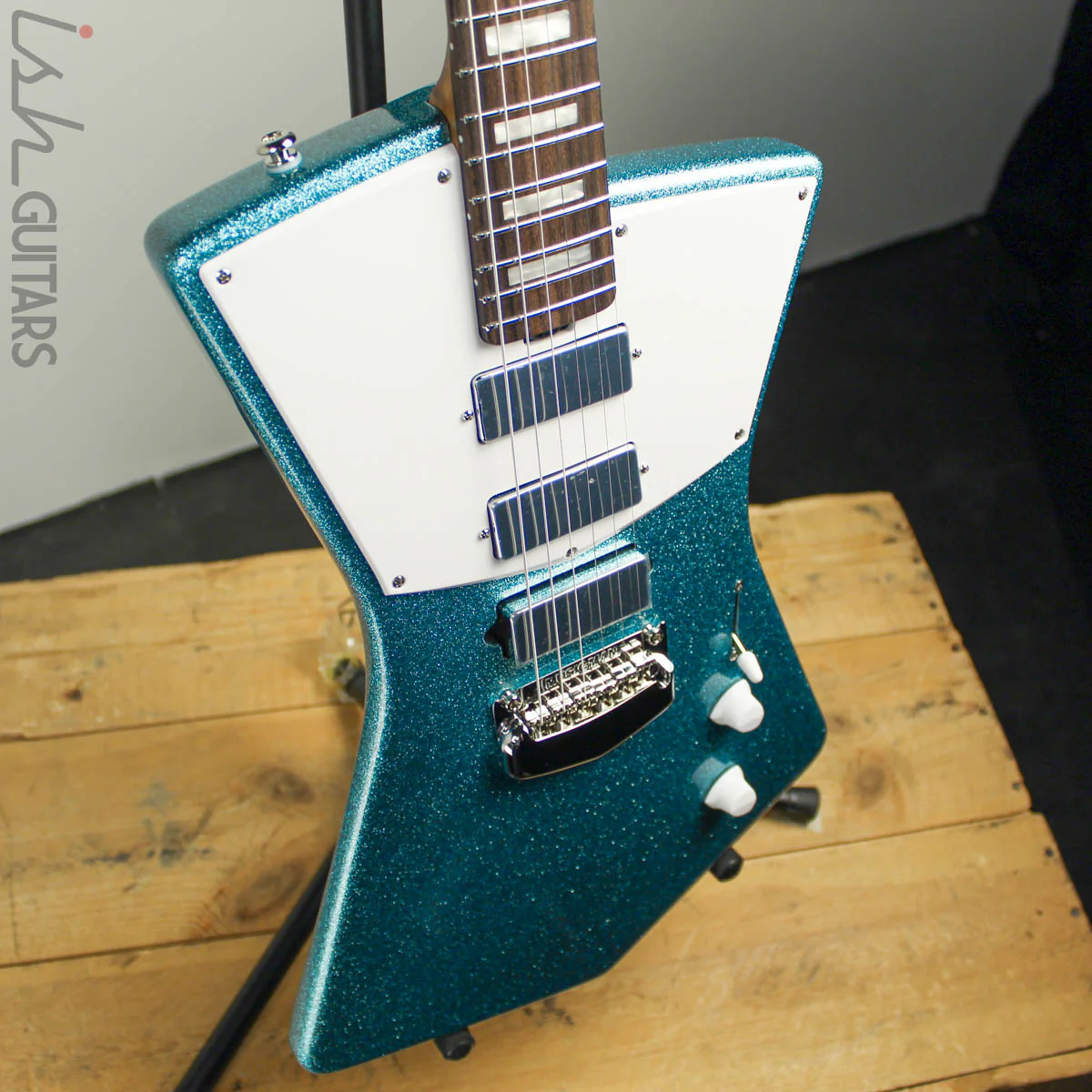 Ernie Ball Music Man BFR St. Vincent Turquoise Crush Sparkle HHH - Image 7