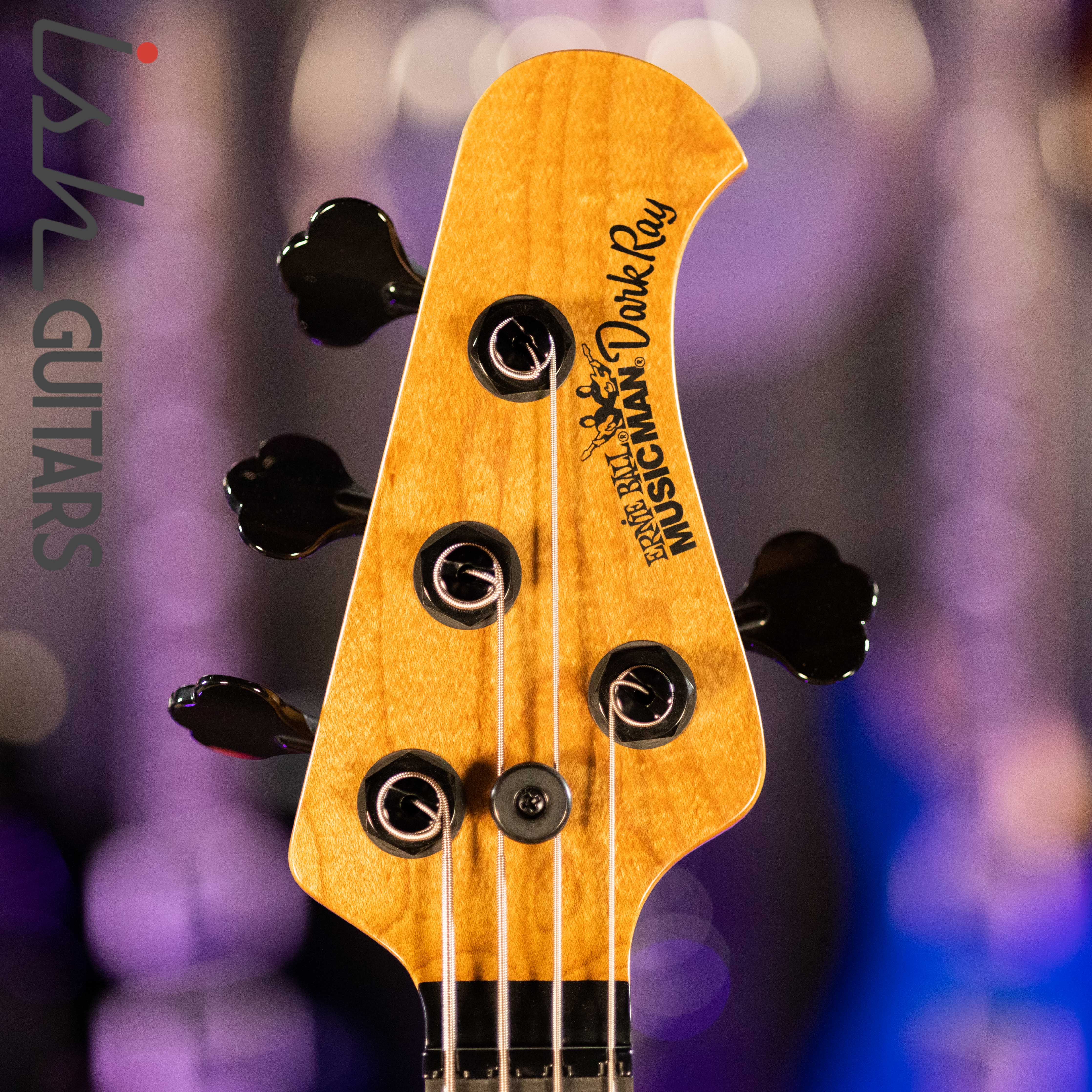 Ernie Ball Music Man DarkRay 4-String Bass Obsidian Black - Image 5