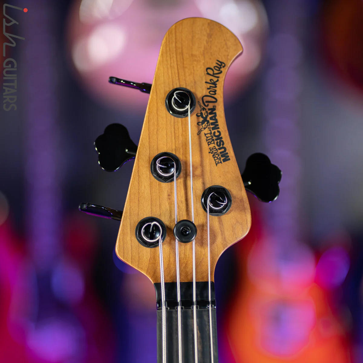 Ernie Ball Music Man DarkRay 4-String Bass Obsidian Black - Image 6