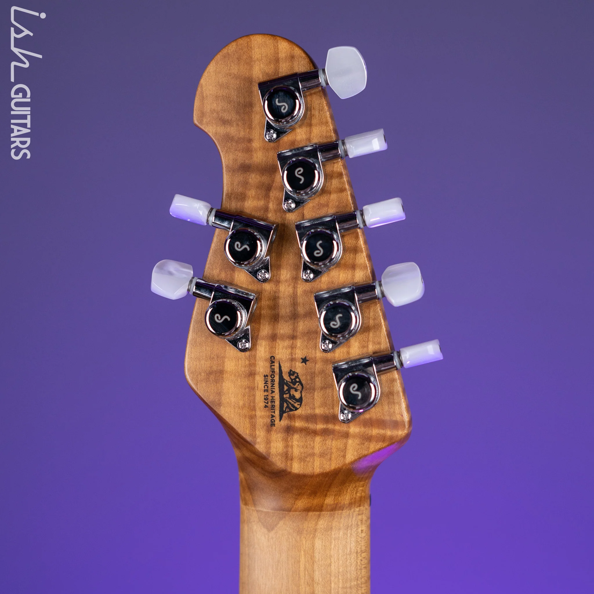 Ernie Ball Music Man JP15 7-String Electric Guitar Piezo Tiger Eye Quilt Demo - Image 10