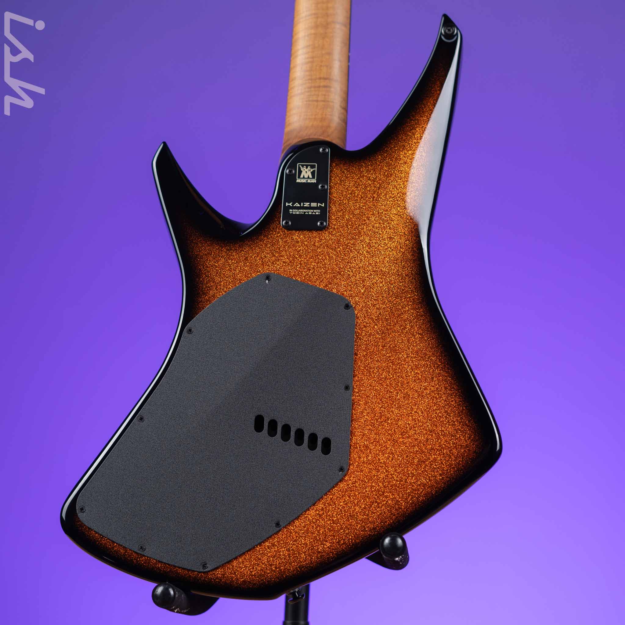 Ernie Ball Music Man Kaizen 6 Electric Guitar Ember Burst Metal Flake Demo - Image 7